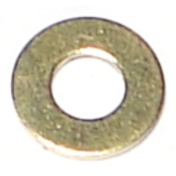 Midwest Fastener Flat Washer, Fits Bolt Size #6 , Brass 50 PK 61932